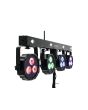 EUROLITELED KLS-170 Compact Light SetSpotlight set with spots, strobes, foot switch, IR remote and bag for mobile use