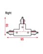 Artecta 1-Phase Right T-Connector Wit (RAL9003)
