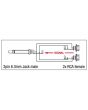 XGA19 - Jack Male mono naar 2 x RCA ( cinch ) Fe