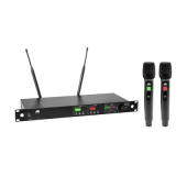 OMNITRONIC UHF-602 2-channel Wireless Mic System 823-832/863-865 MHz