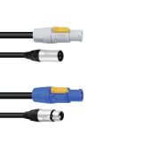 PSSO combikabel DMX PowerCon / XLR 1,5mtr