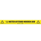 Social distancing tape Width: 50mm Lenght: 66m yellow/black Nederlands