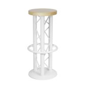 ALUTRUSS Barkruk met grondplaat wit