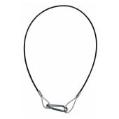 Showgear Safety Cable Heavy Duty,  75 cm 3/4 mm 75 cm - met zwarte PVC-coating, niet gecertificeerd 