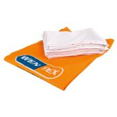 Wentex Standard Pipes & Drapes curtain - Medium Gloss Satin Unpleated, 280(w) x 120(h)cm, 300 Gram/M2, White