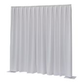 Showtec P&D curtain - Dimout Pleated, 300(w) x 400(h)cm 260 Gram/M2, White 