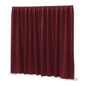 Showtec P&D curtain - Dimout Pleated, 300(w) x 400(h)cm 260 Gram/M2, Red