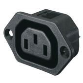 IEC Euro Female chassisdeel 230v 6 amp