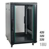Showgear RCA-FSG Network Cabinet, Glass Door 22U