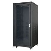 Showgear Pro Metalen Equipment Rack 24he hoogte met glasdeur ongemonteerd geleverd