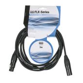DAP FLX013 Gebalanceerde 3 polige XLR kabel 3 mtr X-type connectoren
