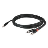 DAP FLX30 - Stereo mini jack > 2 RCA Male 3m recessed jack body