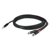 DAP FLX30 - Stereo mini jack > 2 RCA Male 6m recessed jack body 
