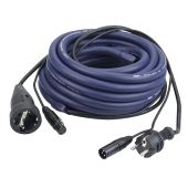 DAP FP056 - Schuko/XLR M - Schuko/XLR F 6 m LICHT voeding-/signaalkabel