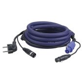 DAP FP0620 - Schuko/XLR M - Powercon/XLR F 20 m LICHT voeding-/signaalkabel 
