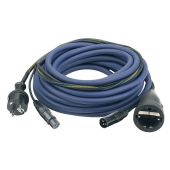 DAP FP0915 - Schuko/XLR F - Schuko/XLR M 15 m AUDIO voeding-/signaalkabel