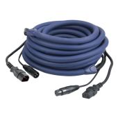 DAP IEC & XLR Male - IEC & XLR Female 10M LICHT Power/Signal Kabel