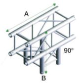 Milos QTB35 - PQ30017 Vierkant Truss 90° T-cross 3-way