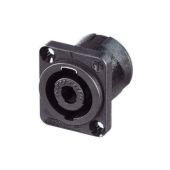 Neutrik 4p. Speakon Chassis Female Black housing