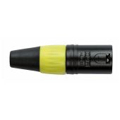 Dap XMK203BY XLR 3polig male xlr connector zwarte behuizing gele eindkap