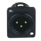 Dap male xlr chassis zwart 3 polig