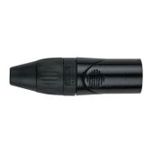 Dap XLR connector 3polig  X-type Male black Black endcap 