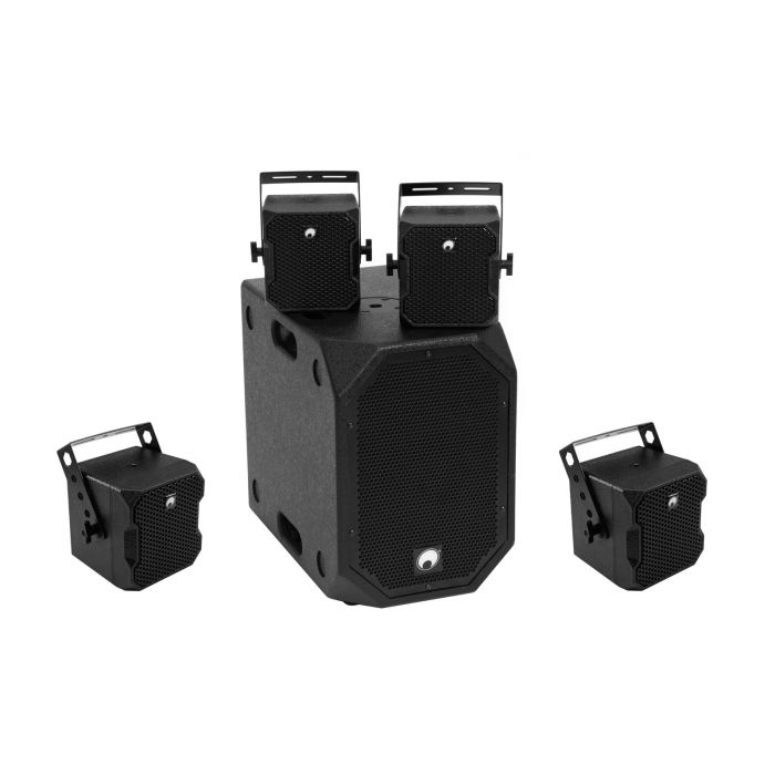 OMNITRONIC Set BOB-10A zwart + 4x BOB-4 zwart