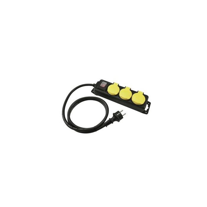 EUROLITE Distributor 3-fold IP44 bk 1.5m