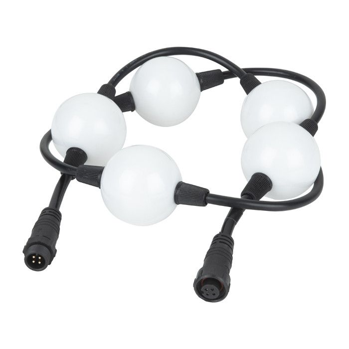 Showtec Pixel Bubble Extension String 1 m snoer met 5 x 50 mm mat witte LED ballen