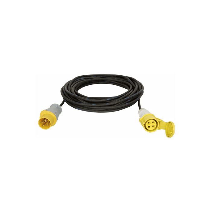Motorcable 20 m, CEE 4P 16A Geel