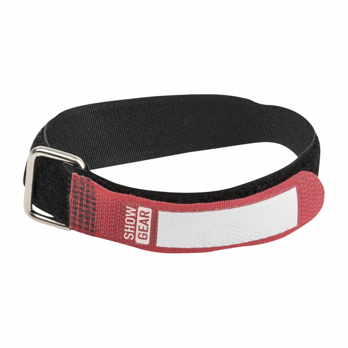 Showgear Kabelbinders met Klittenband 300 x 20 mm - Rood - Set van 10