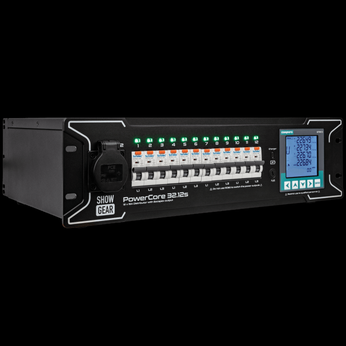 Showgear PowerCore 32.12s 1+ 6x Schuko + 2x Socapex