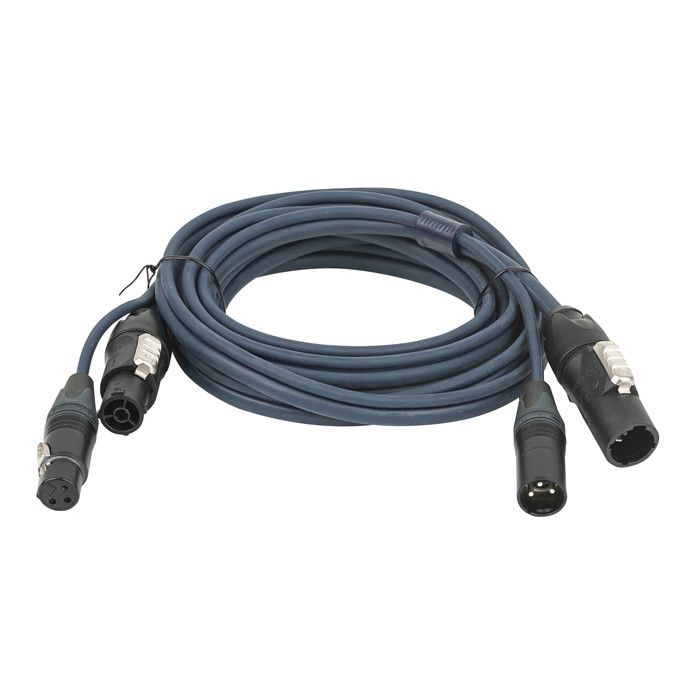 DAP FP-13150 Hybride Kabel - PowerCON True1 & 3-pin XLR DMX & Stroom - 150 cm