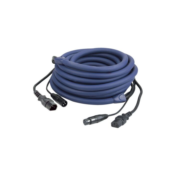 DAP IEC & XLR Male - IEC & XLR Female 10M LICHT Power/Signal Kabel